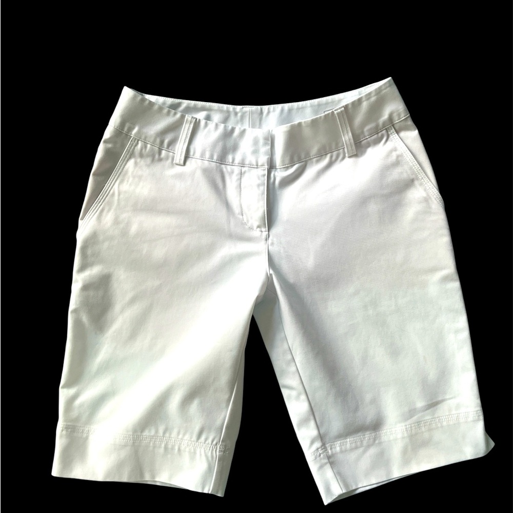 Adidas Climalite white Bermuda shorts (size 2)